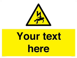 Custom Warning danger of death by electrocution